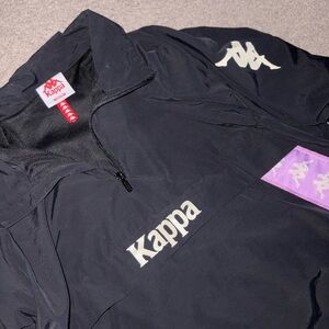 Kappa Black Jacket with White and Purple Accents